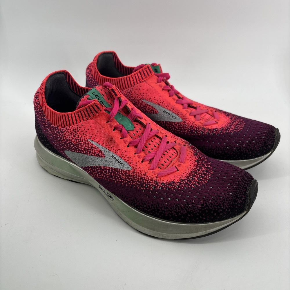 Brooks Levitate 2 Running Sneakers Women Size 10 B Pink Purple Comfort Low Shoes